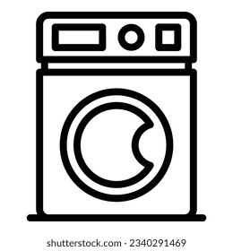 Wash machine icon outline vector. Washer clean. Dry electric