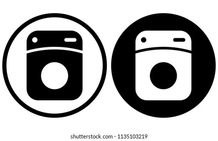Wash machine icon. Vector illustration