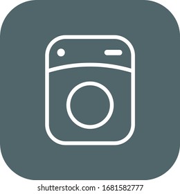  Icono de lavadora. Ilustración del vector