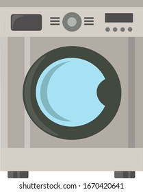 Wash machine, illustration, vector on white background.