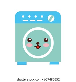 wash machine kawaii character