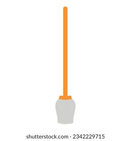 Wash mop icon cartoon vector. Cleaner equipment. Clean bucket