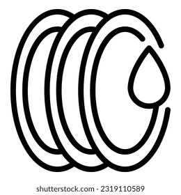 Wash plates icon outline vector. Liquid detergent. Soap container