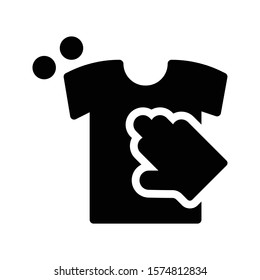 wash shirt vector glyph flat icon 