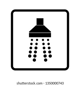 Wash Shower Sign Vector 