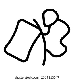 Wash sponge icon outline vector. Liquid detergent. Clean water