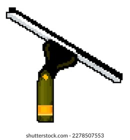 vectores retro de arte de píxel de juego de cristal con grifo. galería de vídeo de cash wash squeegee de bit. ilustración vintage antigua