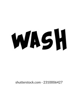 wash text on white background.