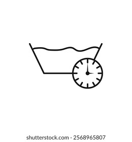 Wash Time icon Isolated flat vector in outline