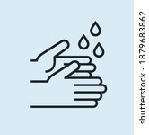 Wash and washing hands to keep clean flat vector icon for websites and print. Vector illustration.