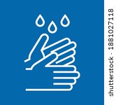 Wash and washing hands to keep clean flat vector icon for websites and print. Vector illustration.