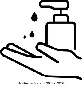 Wash , washing hands to keep clean flat vector icon for print