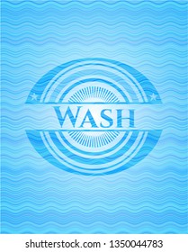 Wash water wave style emblem.