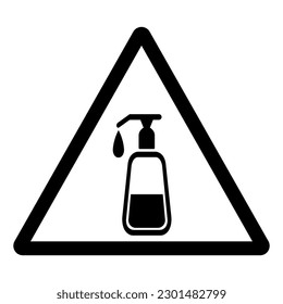Wash Your Hand With Disinfectant Soap Symbol Sign, Vector Illustration, Isolate On White Background Label .EPS10
