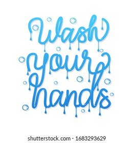 wash your hand lettering for poster and others