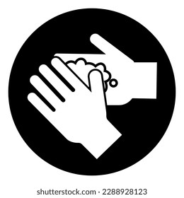 Wash Your Hand Symbol Sign,Vector Illustration, Isolated On White Background Label. EPS10