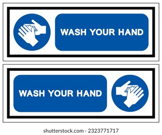 Wash Your Hand Symbol Sign,Vector Illustration, Isolated On White Background Label. EPS10