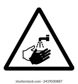 Wash Your Hand Symbol Sign,Vector Illustration, Isolated On White Background Label. EPS10 