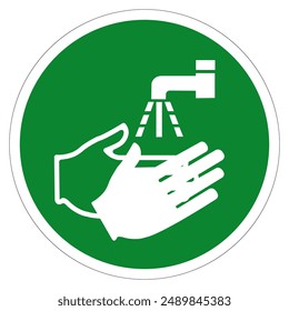 Wash Your Hand Symbol Sign,Vector Illustration, Isolated On White Background Label. EPS10 