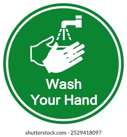 Wash Your Hand Symbol Sign,Vector Illustration, Isolated On White Background Label.EPS10 