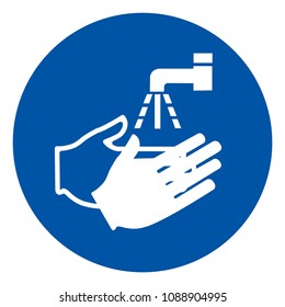 Wash Your Hand Symbol, Vector Illustration, Isolate White Background Icon. EPS10