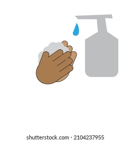 Wash your hand vector illustration or logo