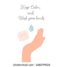 lávese las manos ilustración vectorial 