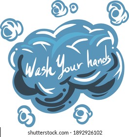 wash your hands and clean and hygiene protection icon illustration vector  