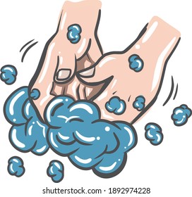 wash your hands clean protect yourself protection hygiene icon indication illustration  