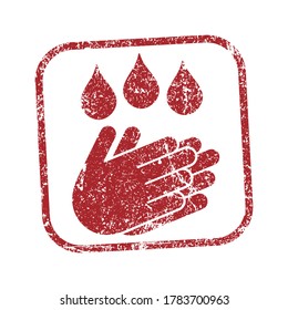Wash your hands drop icon sign. Coronavirus pandemic infographic logo symbol. Stop covid19. Vector illustration image. Isolated on white background.