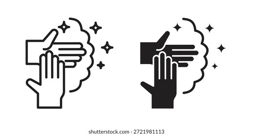 Lávese las manos icono plano simple icono. Versión Liner - Vector de stock.