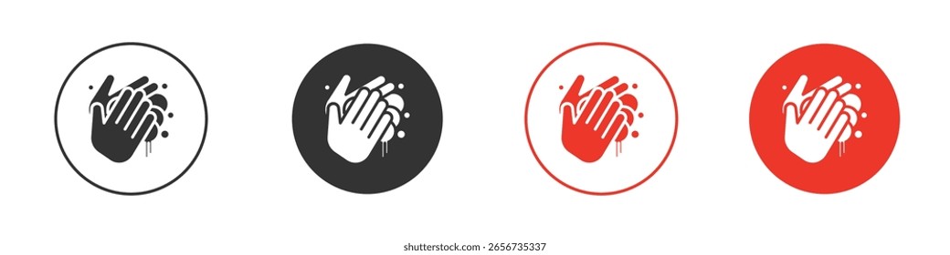 Lave el icono de sus manos para el logotipo, símbolo de la muestra del Vector para el diseño