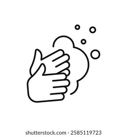 Wash your hands icon. simple thin line vector icon