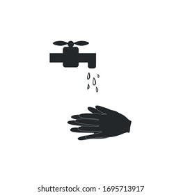wash your hands icon, vector illustration isolated on white background