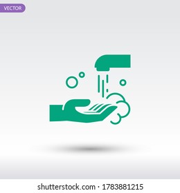 Wash your hands icon. Vector illustration EPS 10.