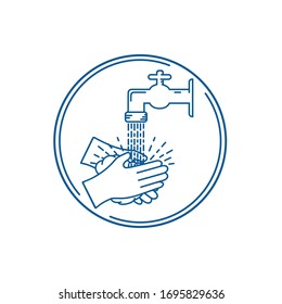 Wash your hands icons. Vector and illustration
