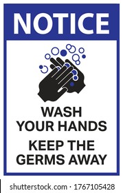 wash your hands keep the germs away notion 