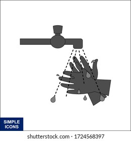 Wash your hands to keep them clean. Icon vector for websites and print.