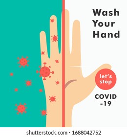 Wash Your Hands Let's Stop Covid-19