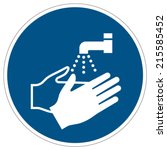 Wash your hands mandatory sign (eps 10)
