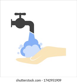 Wash your hands mandatory sign EPS10 vector