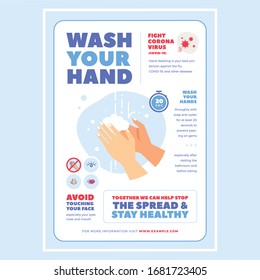 Wash Your Hands Poster Campaign Stock Vector (Royalty Free) 1681723405