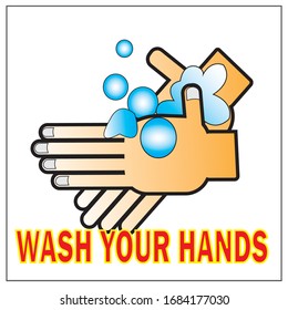 Wash Your Hands Prevent Illness Hygiene Stock Vector (Royalty Free ...