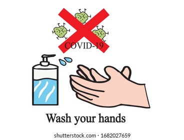 Wash your hands to protect COVID-19.
