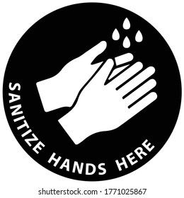 Wash your hands or sanitize hands mandatory sign. for preventing coronavirus covid-19 concept 