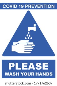 Wash your hands or sanitize hands mandatory sign. for preventing coronavirus covid-19 concept 
