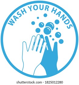 Wash your hands or sanitize hands mandatory sign. for preventing coronavirus covid-19 concept 