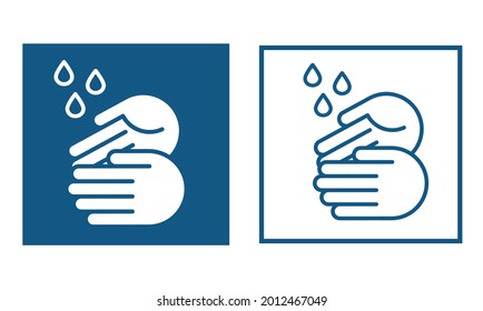 Wash your hands sign, icon.