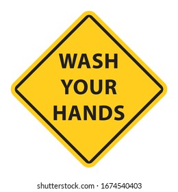 Wash Your Hands Sign Symbol Hygiene Corona Virus Stop Help Spreading