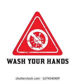 Wash Your Hands Sign Symbol Hygiene Corona Virus Stop Help Spreading